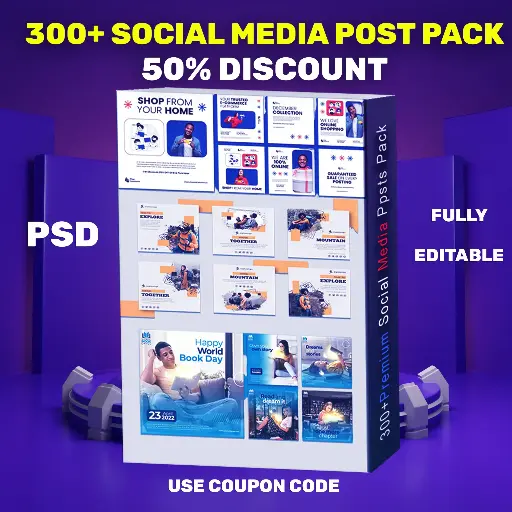 300+ Social Media Templates for Business – Fully Editable (PSD, AI, Canva)