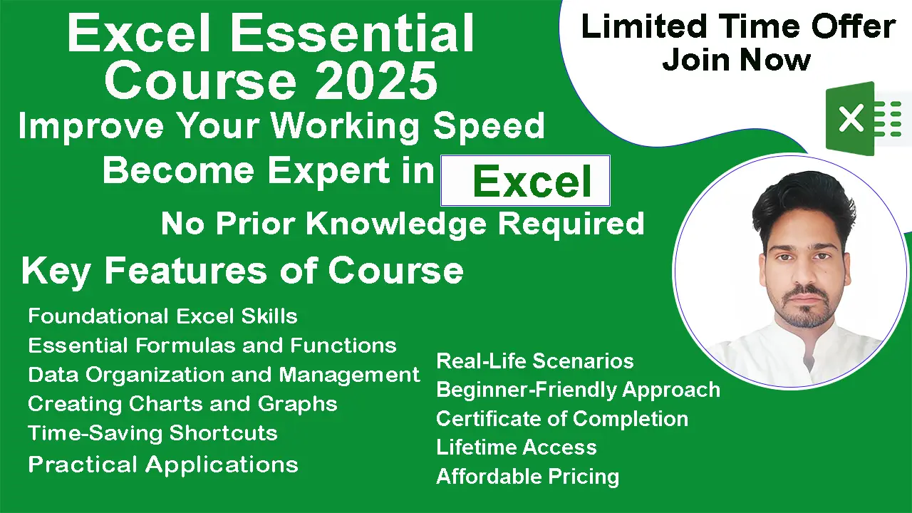  75 % off on Excel Course 2025 Basic to Advance with Chat GPT & AI Tools